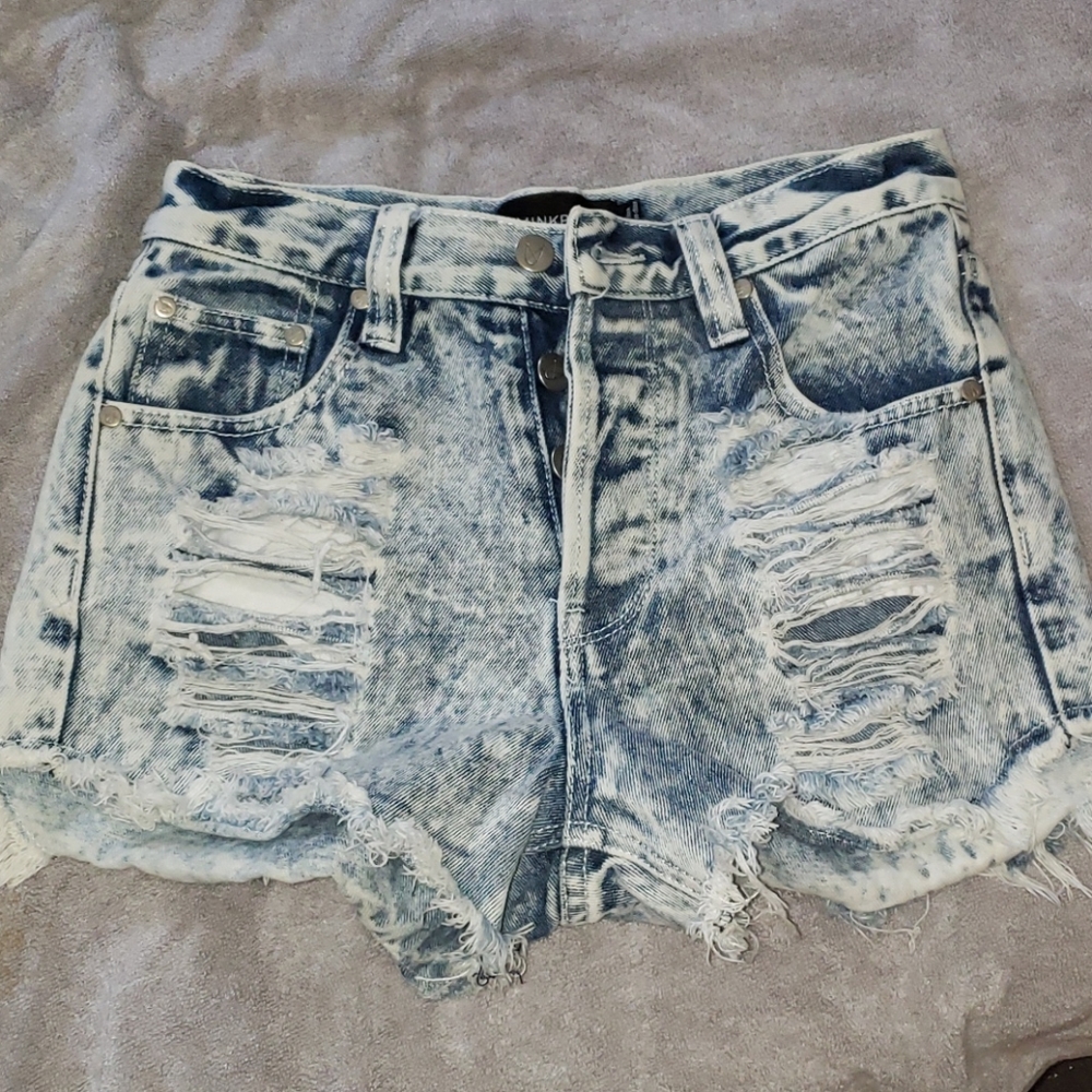 Torn Jean shorts